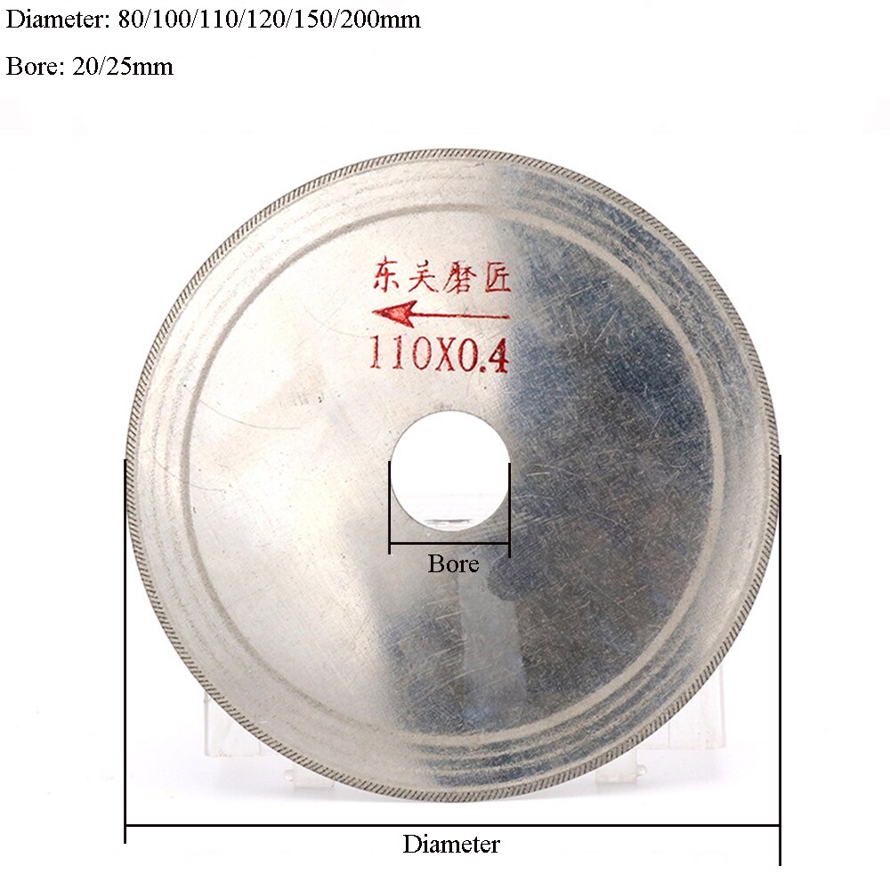 80mm - 200mm Diamond Cutting Disc Super Thin Saw Blade Wheel Glass Stone Jewelry