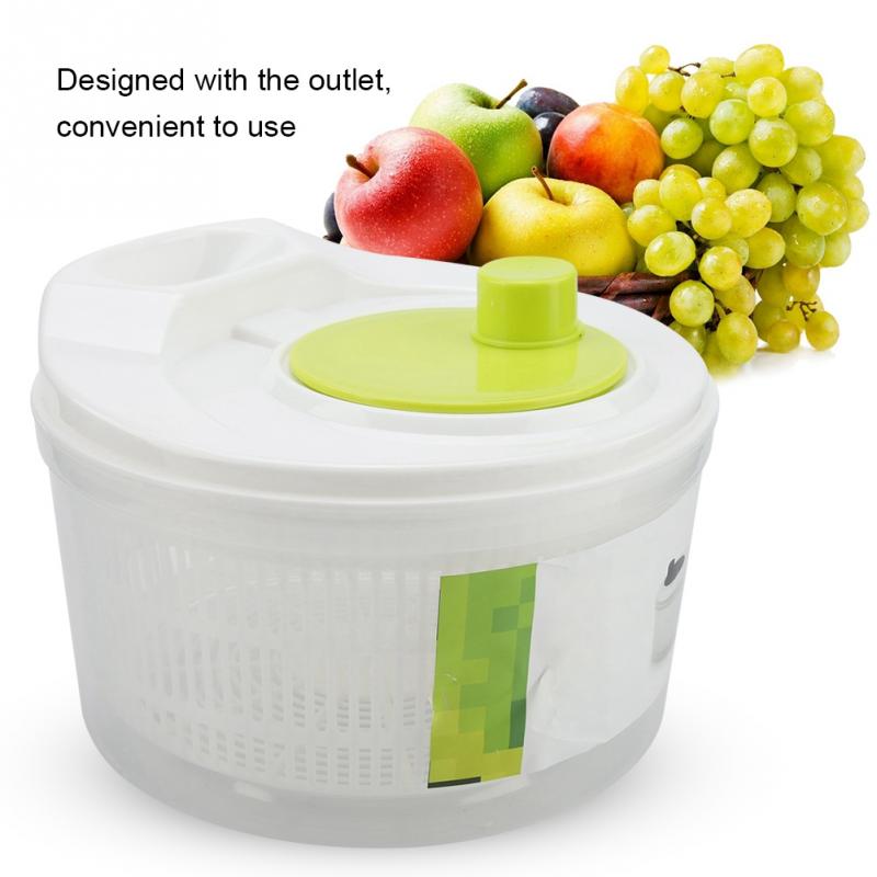 Salad Lettuce Strainer Kitchen Gadget Manual Vegetable Dehydrator Basket Washer Fruits