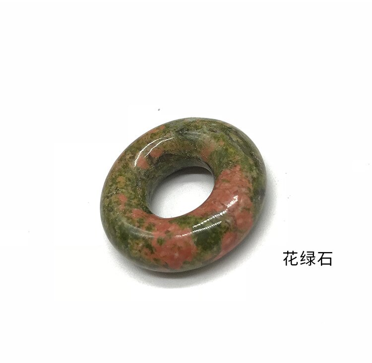 20mm 2 sztuk/paczka moda pokój klamra duże koraliki z dziurką Bagel z kamienia naturalnego 17 kolorów koraliki do wyrobu kolczyków: Unakite