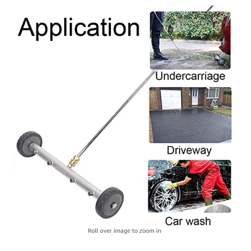 High Pressure Washer Car Wash Chassis Washer-16 inch Water Broom With 45 Degree Angle Bar 4000 PSI