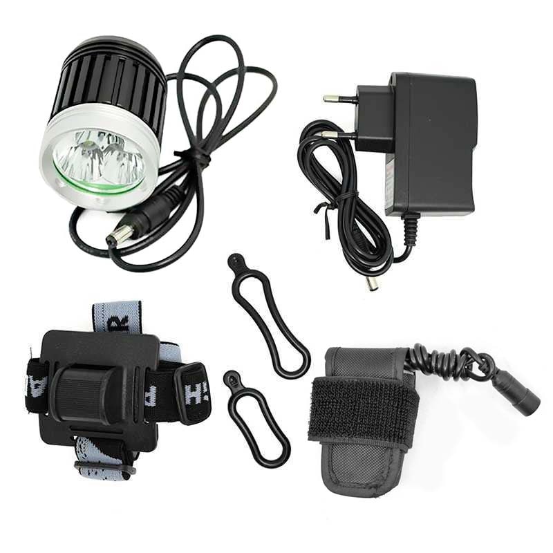 WasaFire 3*XML T6 Bicycle Light 4000 Lumen 3 Modes LED Bike Front Light MTB Bike Headlight Headlamp +18650 Battery Pack+Charger