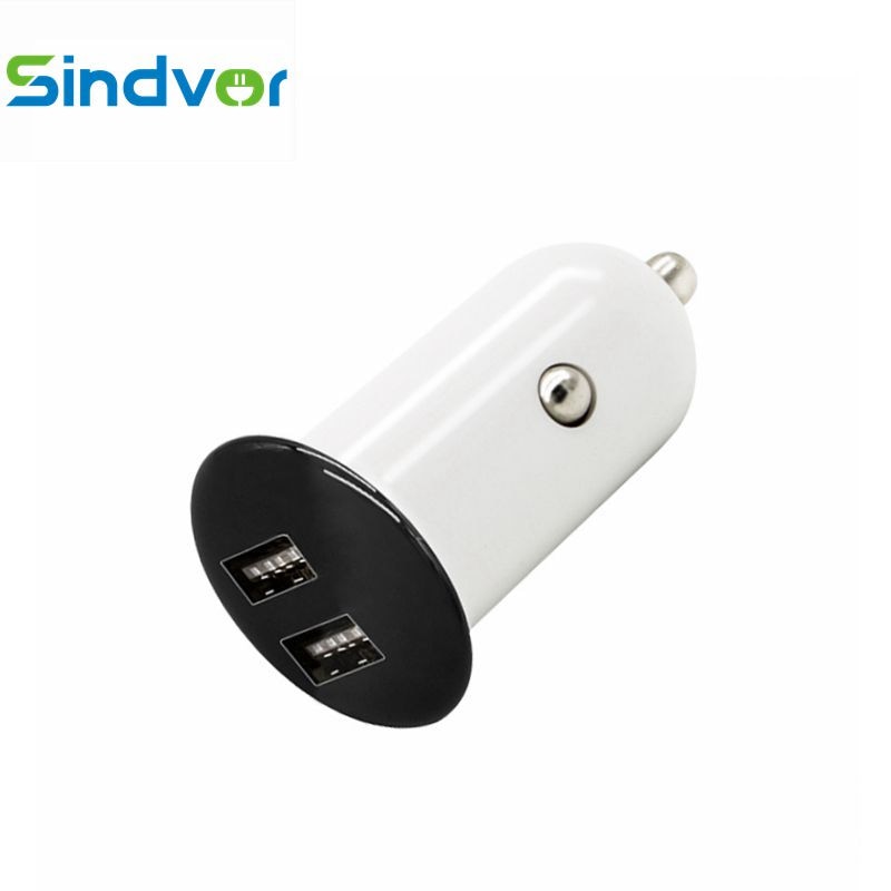 Sindvor Mini Dual Usb Car Charger Adapter 3.1A Led Auto-Oplader Mobiele Telefoon Auto Usb Lader Auto Charge 2 poort Voor Iphone Xiaomi