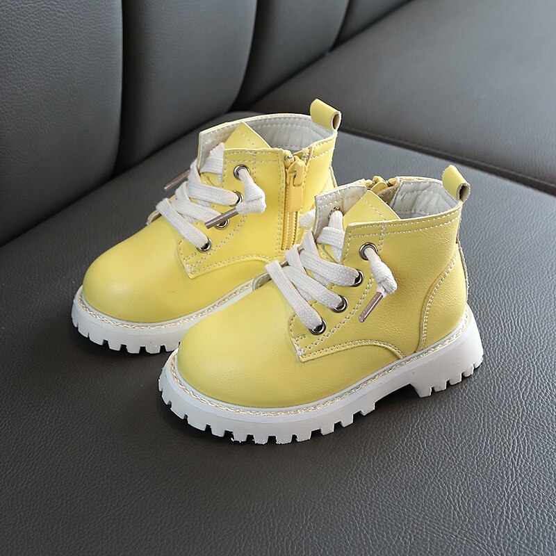 Bottes Martin pour enfants, chaussures à semelle souple, confortables et antidérapantes pour filles et garçons de 1 à 3 ans,