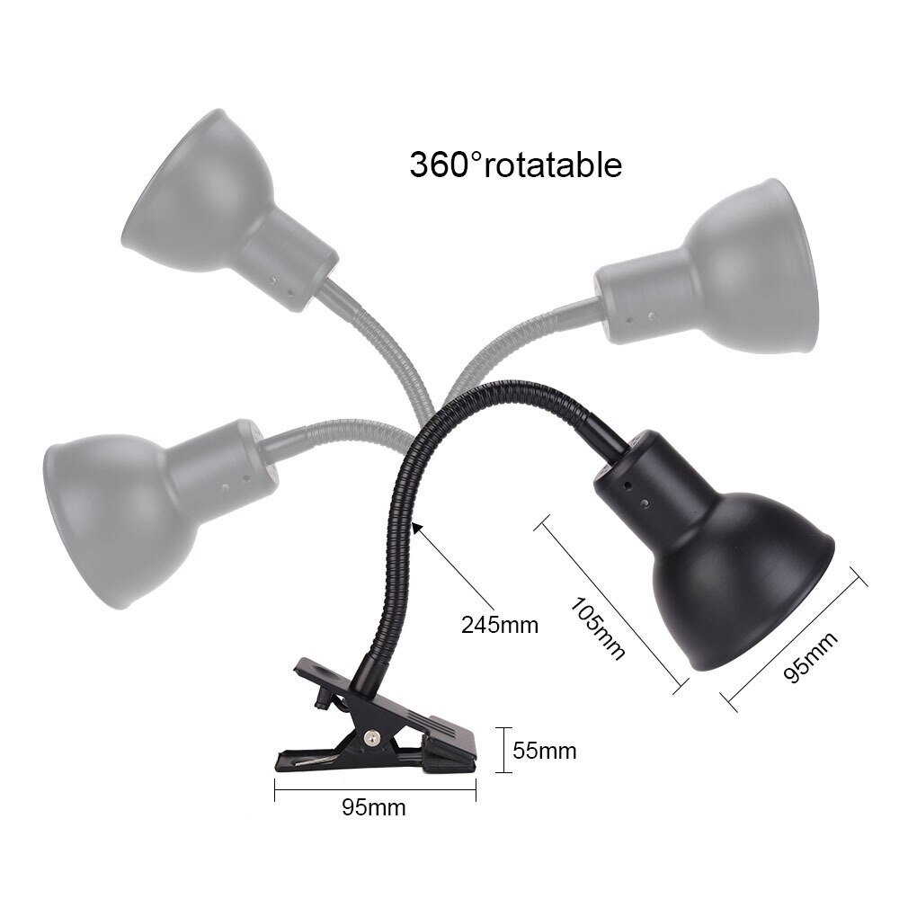 Reptile Tortoise Basks Back Heating Lamp Amphibians Lizard Temperature Control Multi-angle Adjustment UV Heat Preservation