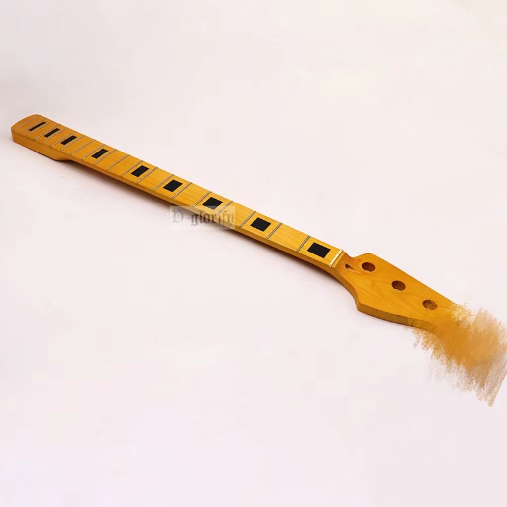 Exquisiter viersaitiger E-Bass-Ausschnitt, Gelb Plus Ahorn stumm, photo elektrischer Bass griff, DIY-Zubehör, 4-saitige, 20 Pin