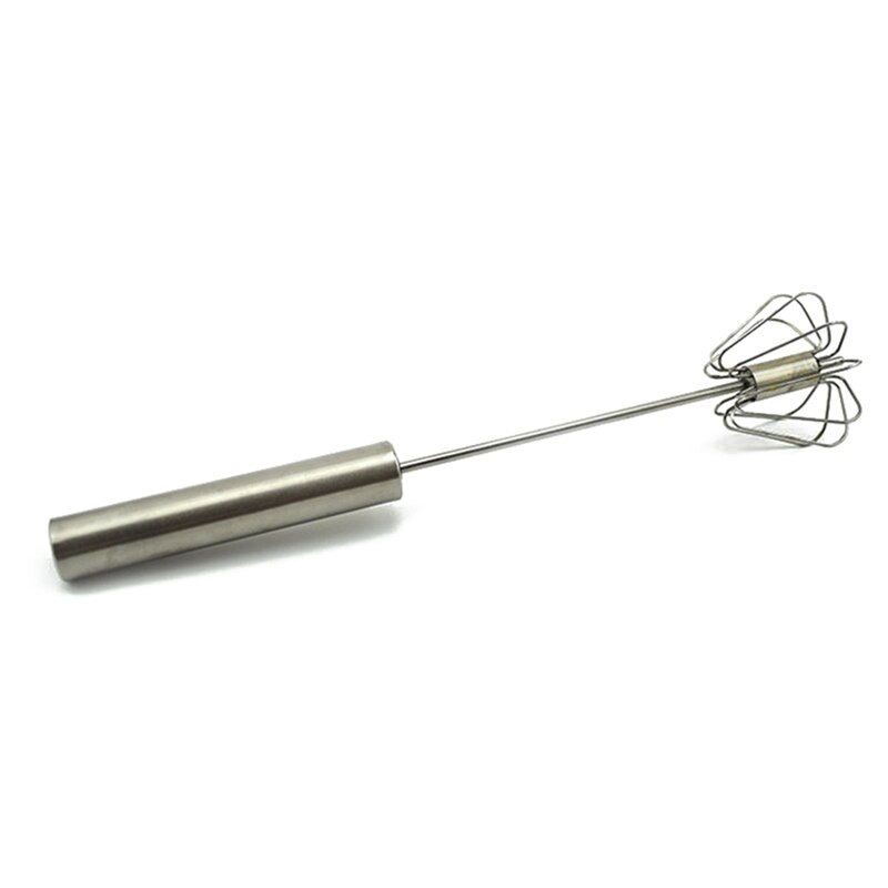 Stainless Steel Semi-Automatic Whisk Mixer Balloon Egg Milk Beater Cooking Tool Hand Rotating Egg Stiring Tools