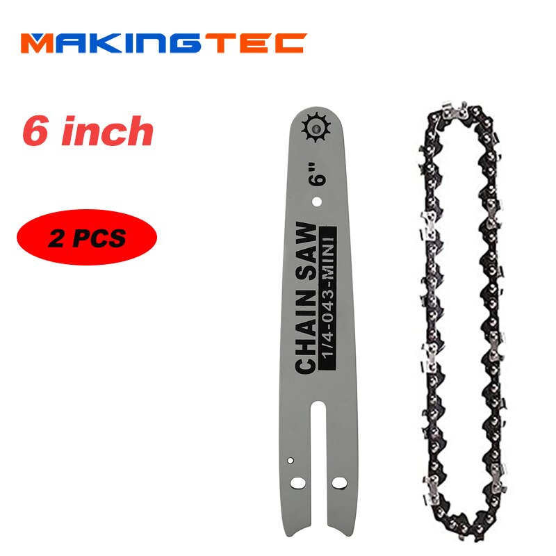 MAKINGTEC 4 inch Chain 6 Inch Replacement Chain Electric Cordless Chainsaw Garden Power Tools One-handed Woodworking Pruning: MK-6inch-02