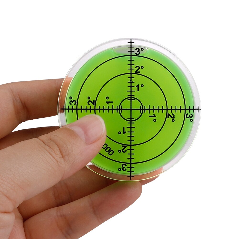 Universal Green Circular Bubble Level Bullseye Spirit Level Bubble Round Bubble Level Measuring Instruments Tool 60X12 mm