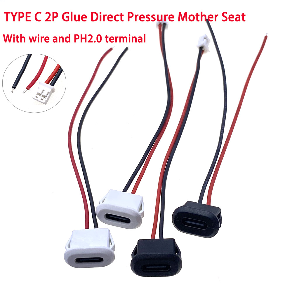 2/4/6P USB-C Connector Type-C Jack Female Type-C With card buckle High Current Fast Charging Jack Port USB-C Charger Plug Socket