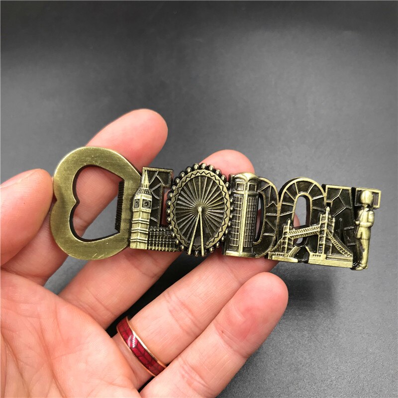 Metalowa butelka otwieracz naklejki na lodówkę lodówka magnes pamiątki turystyczne wysokiej klasy naklejki magnetyczne europejskie wysokiej klasy towary: London