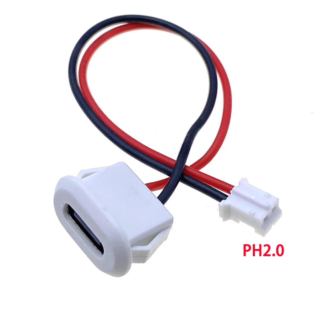 2/4/6P USB-C Connector Type-C Jack Female Type-C With card buckle High Current Fast Charging Jack Port USB-C Charger Plug Socket: Lavender / 10-19Pcs