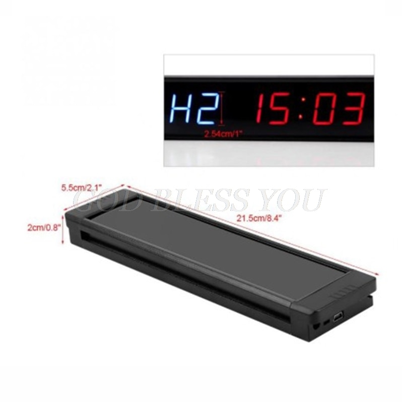 Cronometro Timer da palestra con telecomando per allenamento Fitness in palestra orologio Timer a intervallo ideale con staffe per montaggio a parete trasporto di goccia