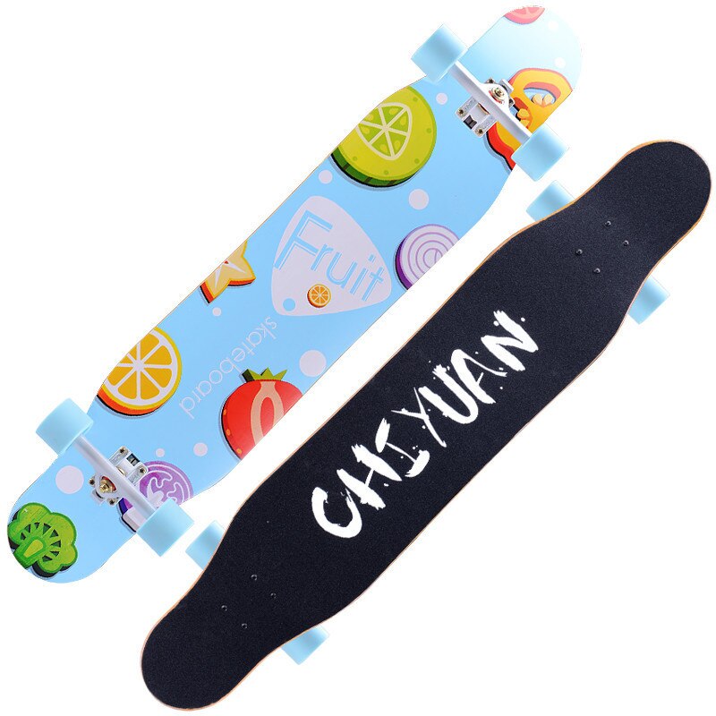 Standard Longboard Skateboards for Beginners Kick Skate Board Maple wood dance board road travel brush street 118cm: H