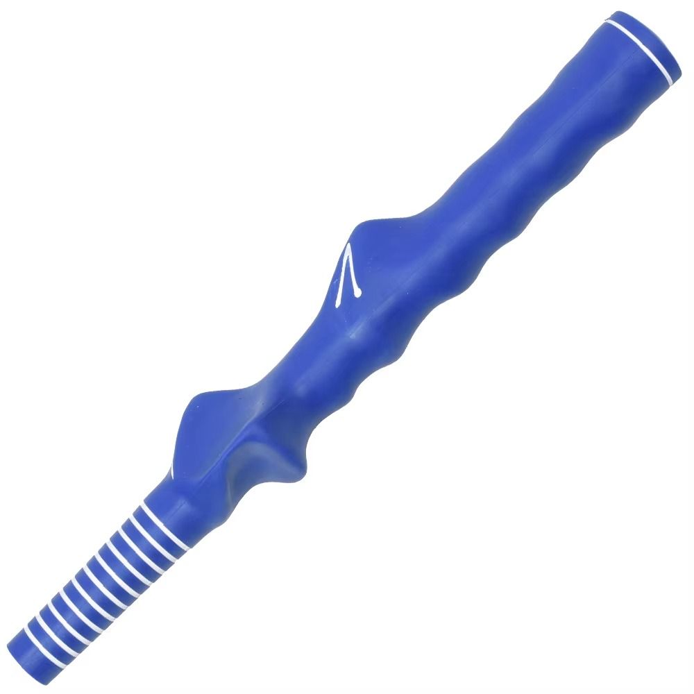 Rubber Golf Rubber Hand Shape Grip Corrector Non-Slip Golf Practice Pole Grip Durable Right Hand Golf Swing Training Grip: Blue