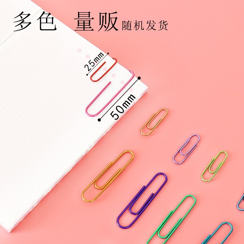 Bright Color Paper Clip Office Supplies Cute Clip Paper Clips Papeleria Office Accessories Paperclips Clips Para Papel
