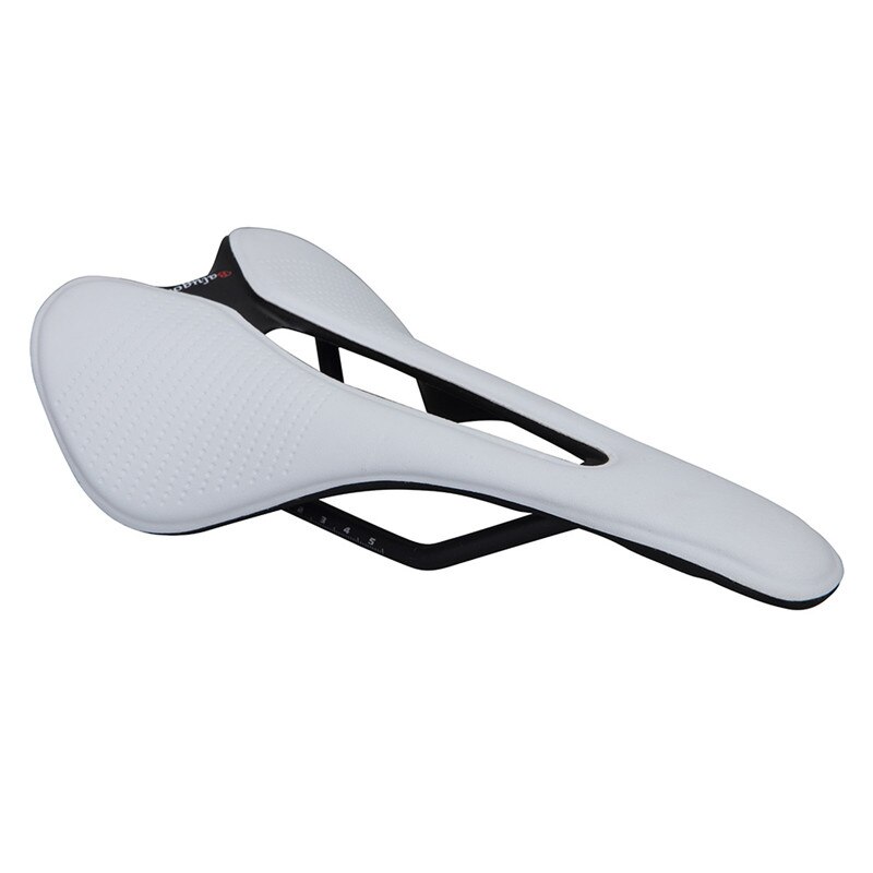 Sadel besiger – coussin ajouré en cuir PU pour hommes et femmes, siège confortable pour cyclisme, VTT: white