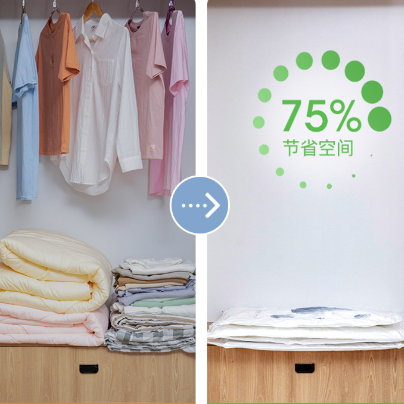 Air Vacuum Bag Clothing Blanket Quilt Suction Storage Bag Household Products Travel Finishing Save A Space Portable Reusable