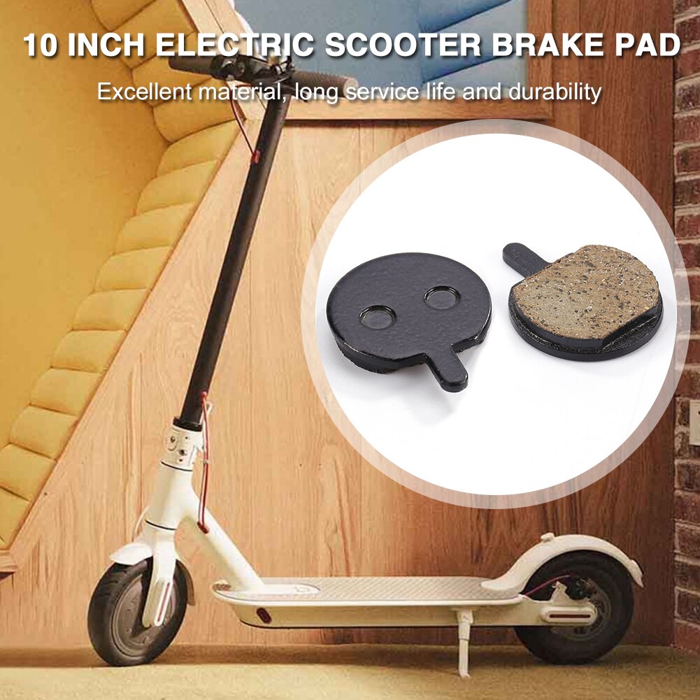 1 Pair 10 inch Electric Scooter Resin Disc Brake Pads for Kugoo M4 Kick Scooter Replacement Parts Friction Plates Black