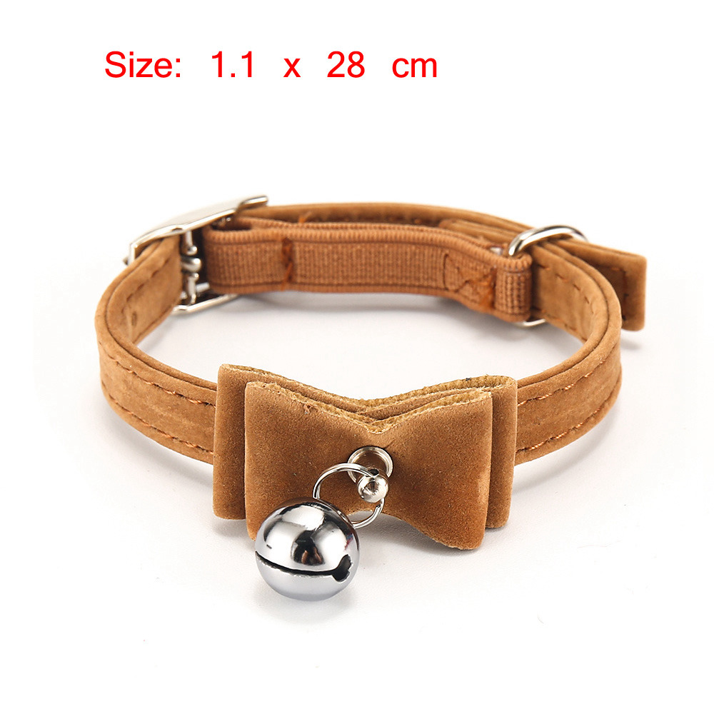 Cat Collars Breakwaay Bells Pet Collar for Cats Small Dog Collars Kitten Pets Supplies Dog-collar Leash Cat Necklace PQ004: PQ004-Khaki