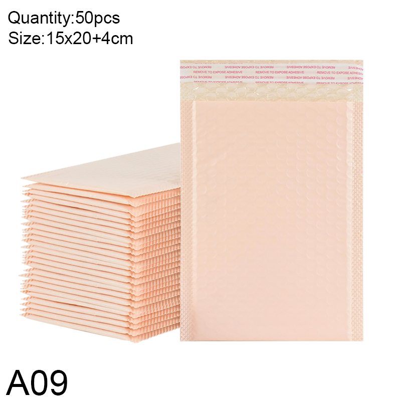 50pcs Bubble Mailers Padded Envelopes Bags Blue Purple Self-Seal Packaging Business Supplies Bubble Padding Bags: DARK GRAY