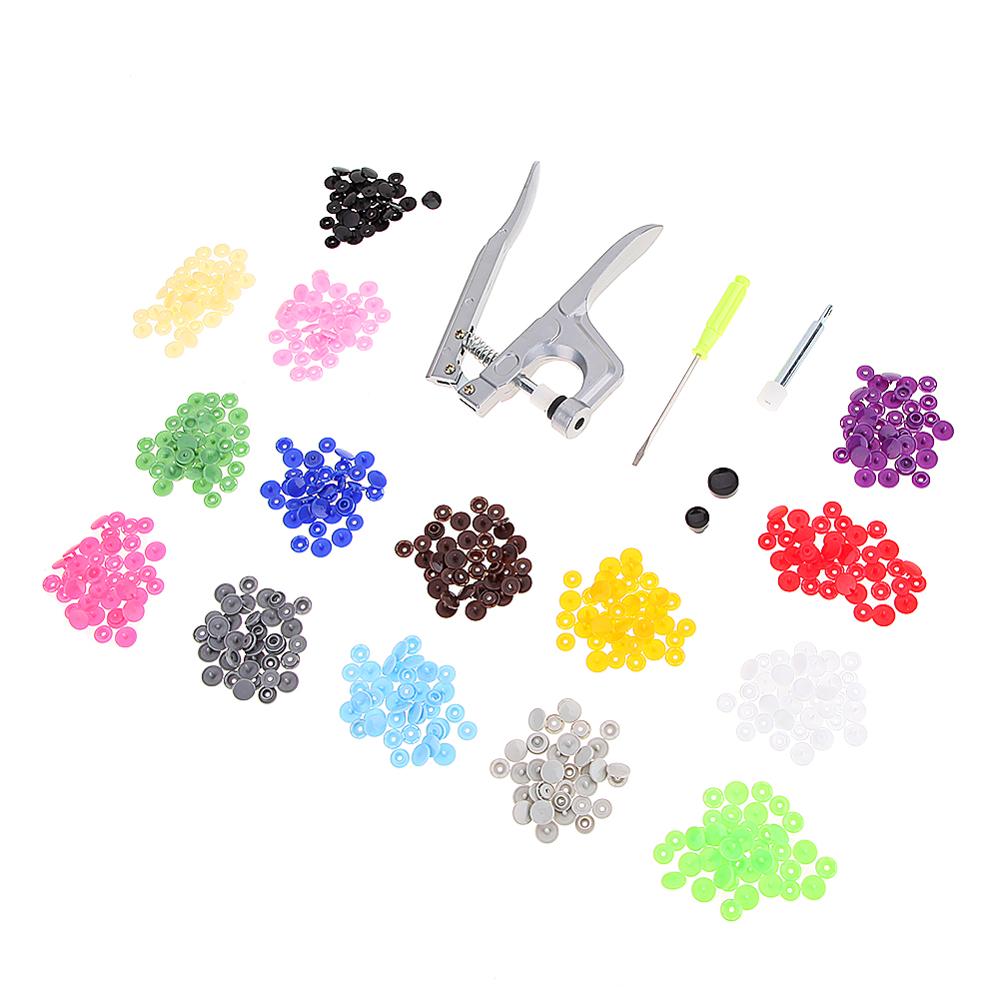 U Form Verschluss Snap Zangen KAM Taste + 150 set T5 Kunststoff Harz Druckknopf Druckknopf Tuch Taste Drücken maschine Nähen Werkzeug
