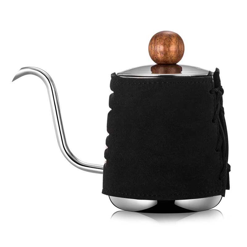 Hervidor de agua con cuello de cisne para café, tetera de cuero con cuello de cisne, sin manos, 350ml: B