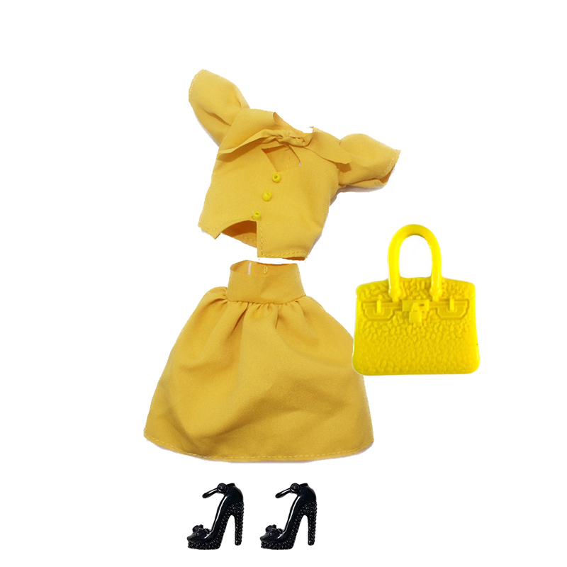 1 conjunto boneca roupas 1:6 escala vestido roupa para 11.5 polegada 30cm boneca vestido floral preto com chapéu vermelho e sapatos para meninas brinquedo presente: Verde claro