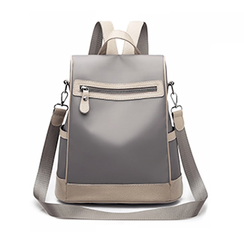 Sophitia moda mochilas feminino versátil mix cor grande capacidade zíper sacos de ombro mulher casual prático bolsas femininas e52: Khaki