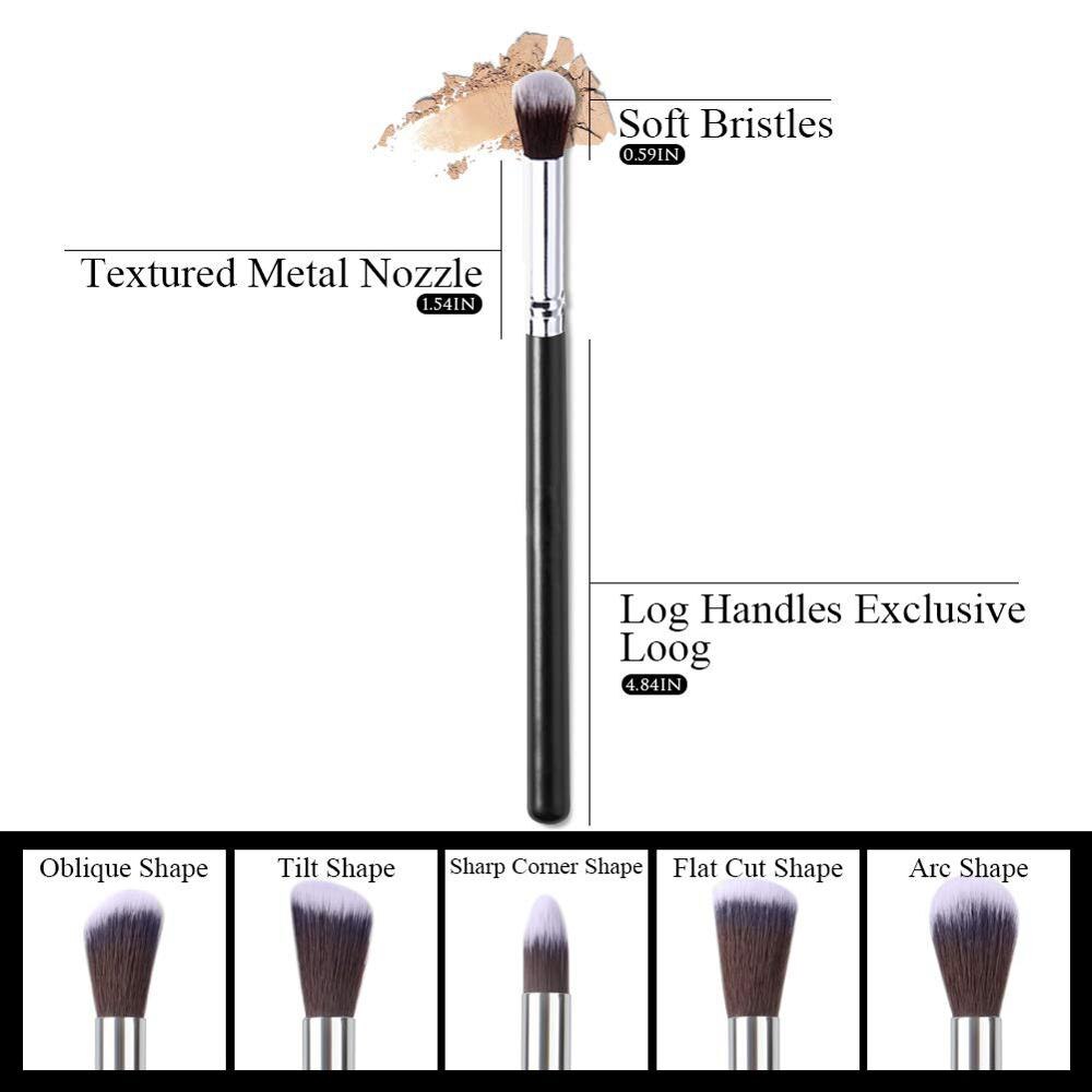 Conjunto de brochas de maquillaje 10 Uds., brochas profesionales para base en polvo, sombra de ojos, cosmética, pelo sintético suave