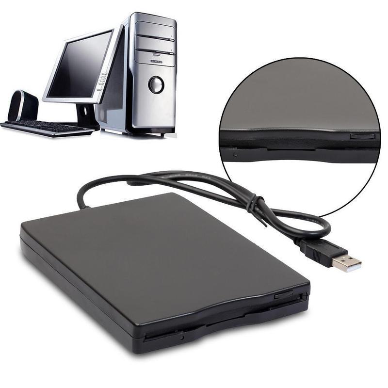 Hannord Portable 3.5inch Mobile USB Floppy Disk Drive 1.44M External Diskette FDD for Laptop Computer PC USB Drive Plug and Play