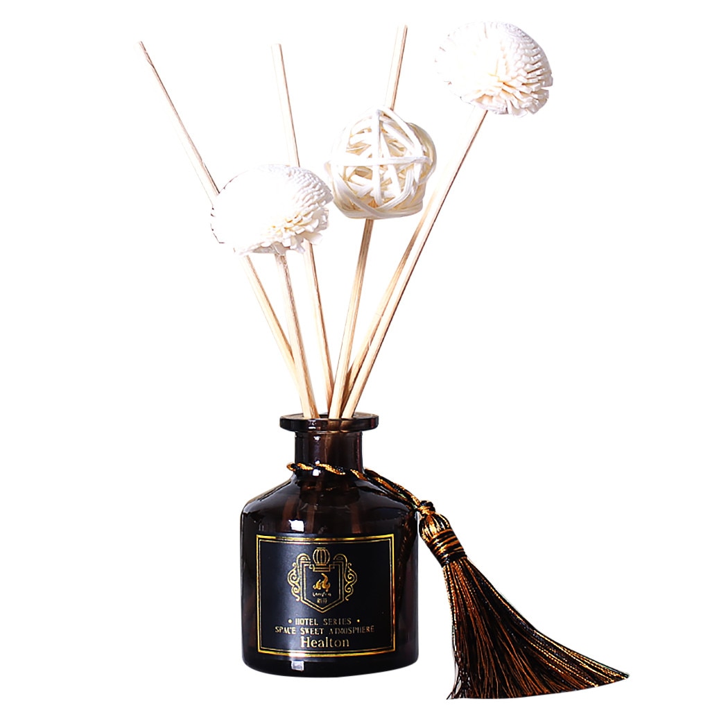 Reed Diffuser Sets Reed Oil Diffusers with Natural Sticks, Glass Bottle and Scented Oil 50ML rattan d90529