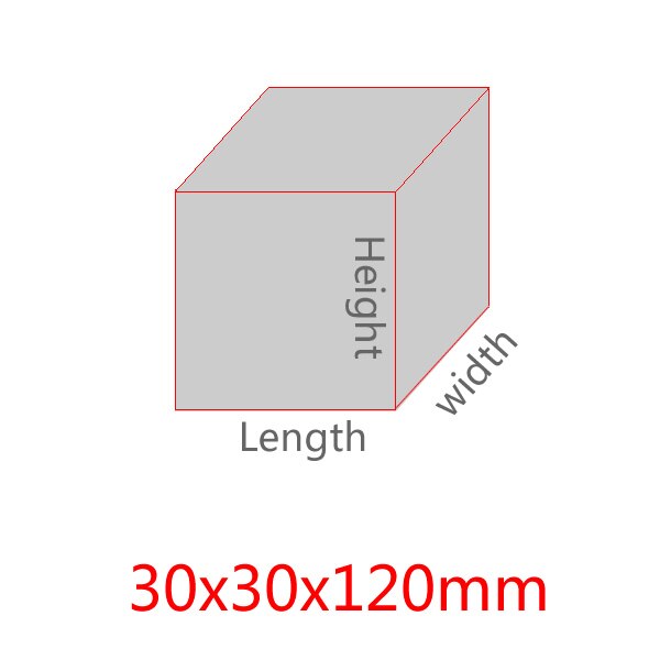 30mm Acrylic frosted square block,Cosmetic accessories base,White acrylic brick Shooting props product bottom support: 30x30x120mm