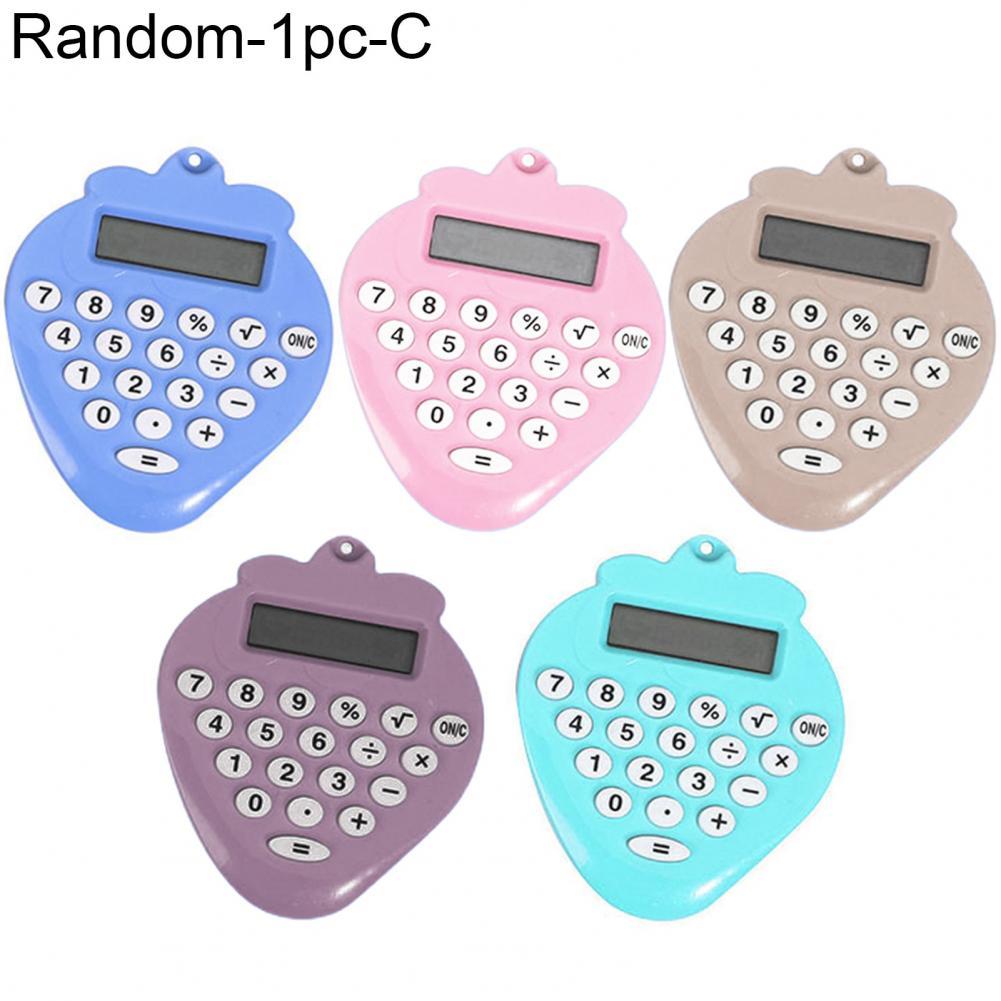 Mini Calculator Plastic Pocket Calculator Rapid Calculation Energy Saving Useful Rounded Edge Small Calculator:  C