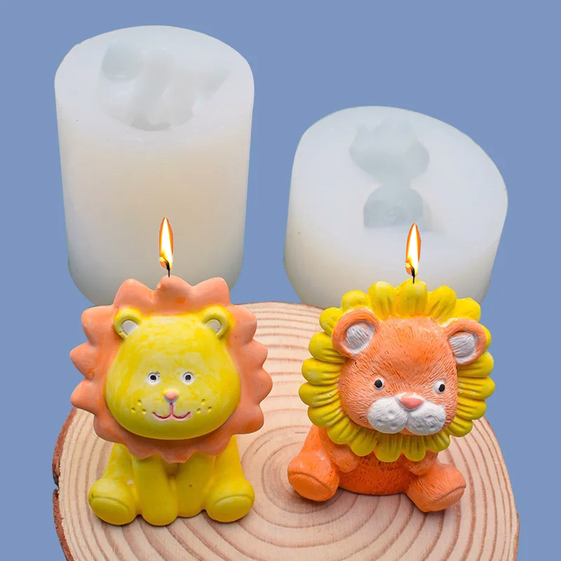 Moule à Bougie En Silicone 3D Forme Animaux (8 Modèles) - Pour Résine, Savon, Plâtre - Silicone Souple, Démoulage Facile