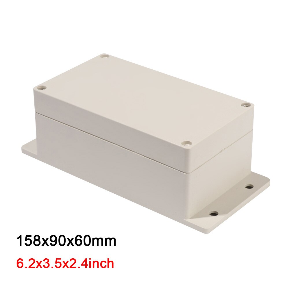 Waterproof Plastic Enclosure Box Electronic ip67 Junction Box Instrument Case Electrical Project Box ABS Outdoor Enclosure Case: 158x90x60mm