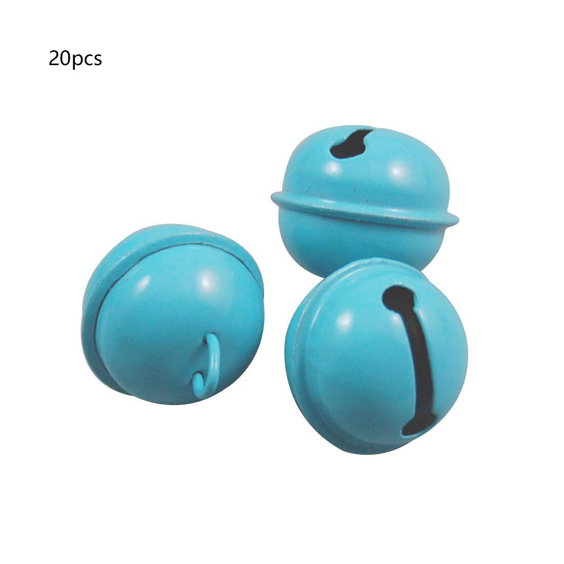 Décorations clochette Jingle en métal en fer | 22mm, 20 pièces colorées, décoration de noël, pendentifs pour animaux de compagnie, accessoires artisanaux faits à la main pour bricolage: Bleu ciel