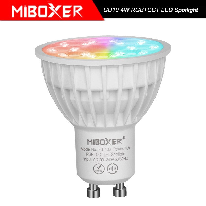 Miboxer 4w rgb + cct led spotlight fut 103 gu10 fut 104 mr16 led pære lampe til soveværelse restaurant stue kok værelse belysning