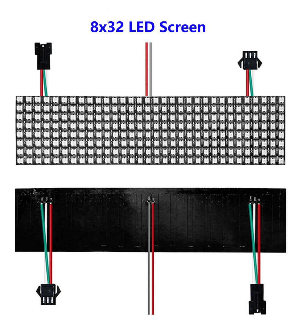 1~2PCS WS2812B 8X8 8x32 16x16 Pixel Panel Flexible Matrix Screen WS2812 IC RGB 5050 SMD Led Module Individually Addressable DC5V: Navy Blue