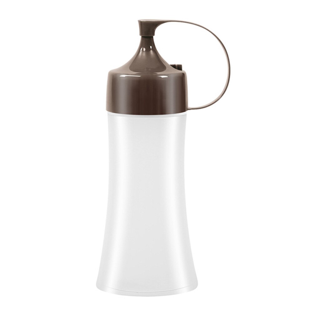 Botella de plástico para aderezos de ensaladas de alimentaria, botellas exprimidoras antifugas para aceite de salsas Bechamel _ WK: Coffee A