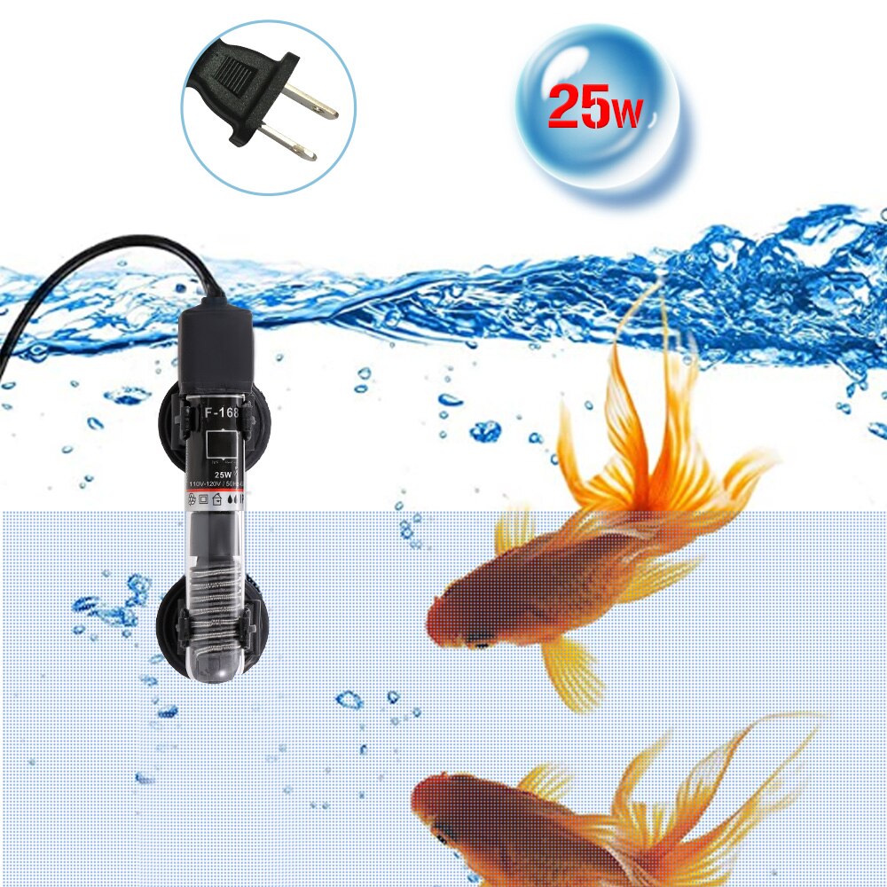 Mini Aquarium Heater Submersible Auto Thermostaat Heater Fish Tank Boiler Quartz Buis Met Zuignap Aquarium Accessoires