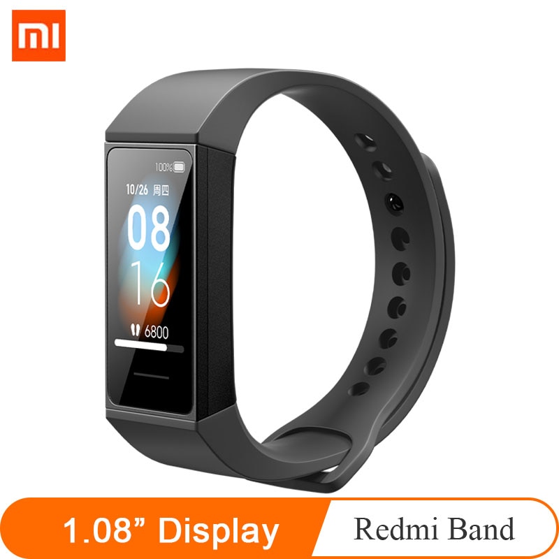 Originele Xiaomi Redmi Band 1.08 'Grote Scherm BT5.0 Polsband Bluetooth Muziek Controle Fitness Tracker Smart Horloge