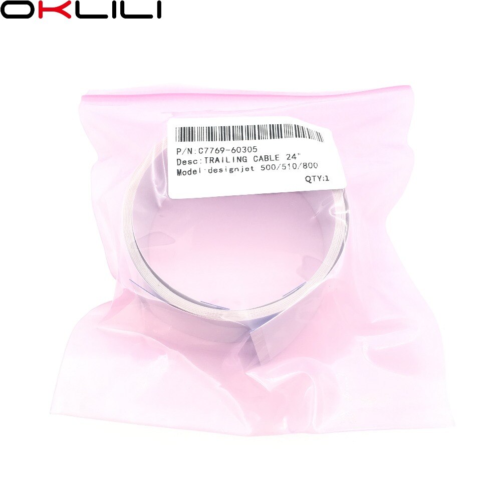 1 SETX C7769-60305 C7769-60147 Vervoer Vergadering Platte Trailing Kabel 24 "voor HP 500 500 st 800 800 st 510 510 st 820 mfp T770 T1200