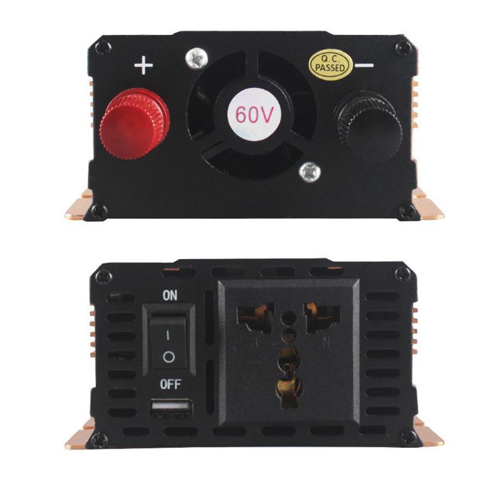 Omvormer 12V/24V/48V/60V/Turn 220V/500W Pure sinus Spanning Converter Automotive Micro Inverter