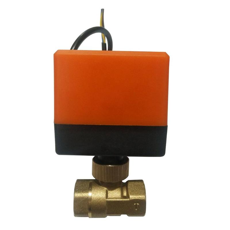 Vanne à bille électrique AC220V DN15-50, 3 fils, commande à 2 voies, filetage en laiton, vanne à bille motorisée stable