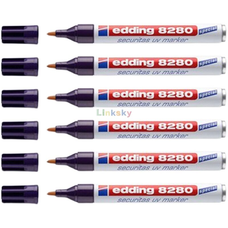 Edding 8280, Uv Marker, Uv Colour,UV Ultra Violet Security Marker Pen Postcode Marker - ,permanent, low odour