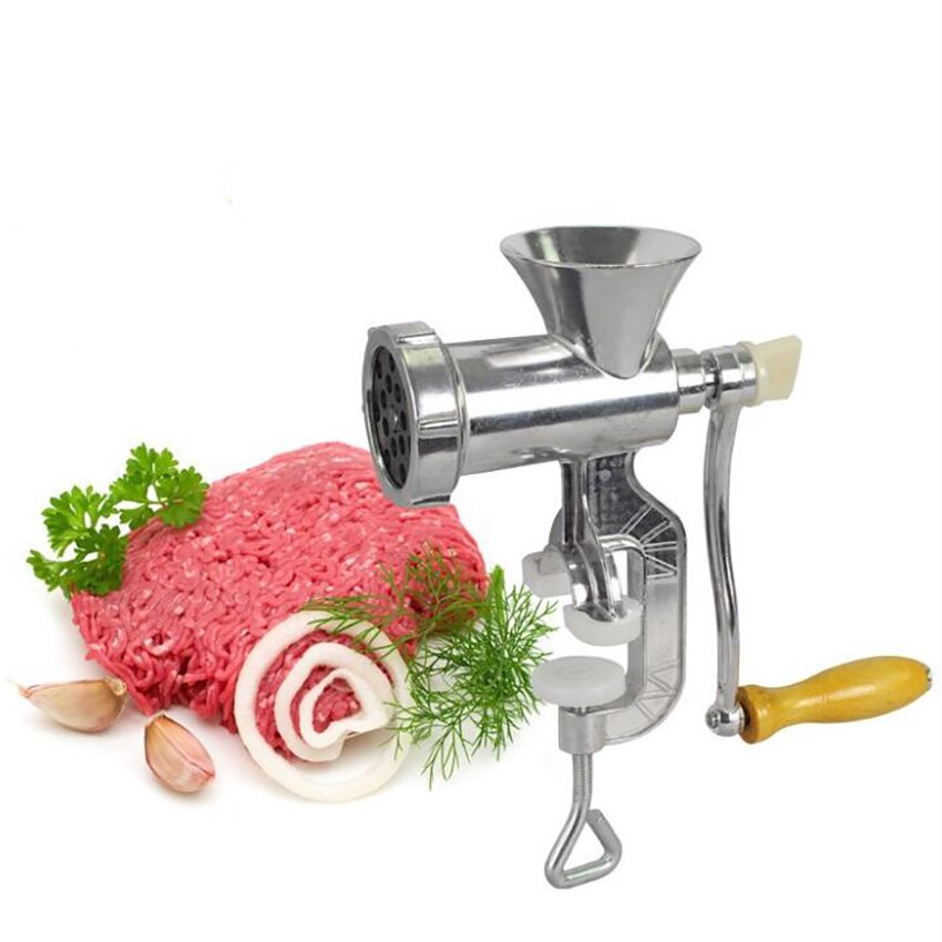Vleesmolen Met Tafelblad Clamp-Aluminium Vleesmolen Hand Crank Duurzaam Vlees Vleesmolen Worst Maker Voor Keuken
