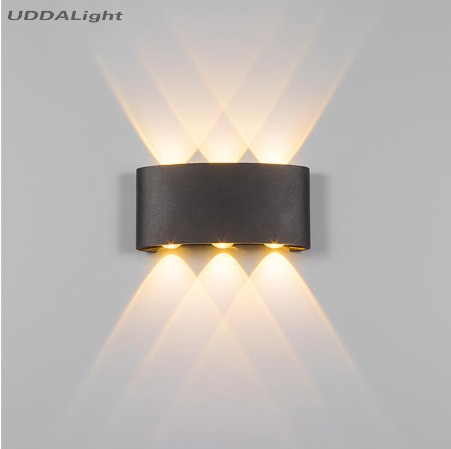 Ip65 outdoor wandlampen 2W 4W 6W 8W outdoor led lamp: 6LED 6W black one / white color 6000K