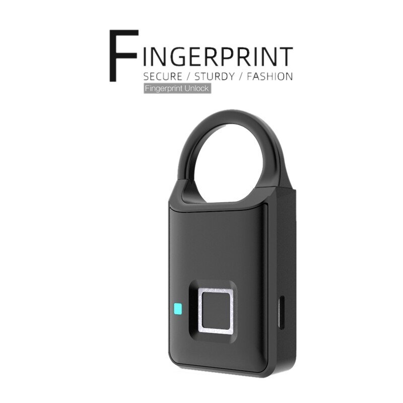 P50 Fingerprint Padlock Smart Press Lock Home Locker Anti-Theft ligent Keyless Super Long Standby Electronic Lock: Default Title