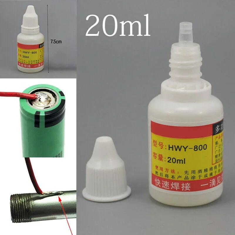 20ml Stainless Steel Flux Soldering Paste Liquid Welding Solder Tool HWY-800 Material, Durable