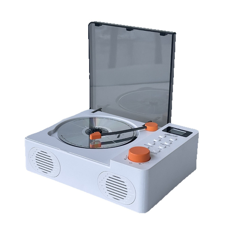 CABE-CD Player Retro Dual Speakers Bluetooth 5.3 Speakers Fever-Grade Integrated CD Player Audio USB TF Card FM AUX